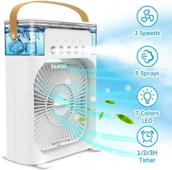 Portable air conditioner fan noiseless evaportative air humidifier