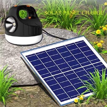 solar power rechargeable portable emergency work light waterproof led outdoor camping light