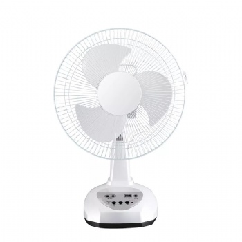 Hot Selling 12inch Rechargeable Table Solar Fan DC Solar Fans USB Charge Desk Fan with Led Light