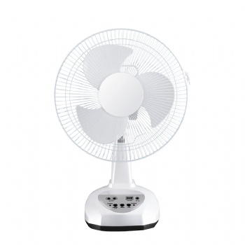 Hot Selling 12inch Rechargeable Table Solar Fan DC Solar Fans USB Charge Desk Fan with Led Light