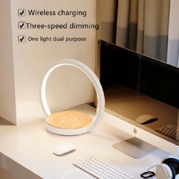 Hot Sale 10W Wireless Charging Desk Lamp Folding Lamp Head Touch Sensing Dimmable Bedside Night Light