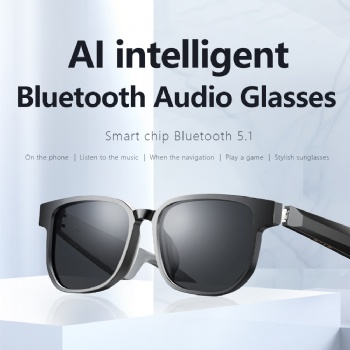 Cross-border new smart glasses GS-09 sunglasses black technology can talk to listen to music Bluetooth audio glasses