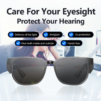 Cross-border new smart glasses GS-09 sunglasses black technology can talk to listen to music Bluetooth audio glasses